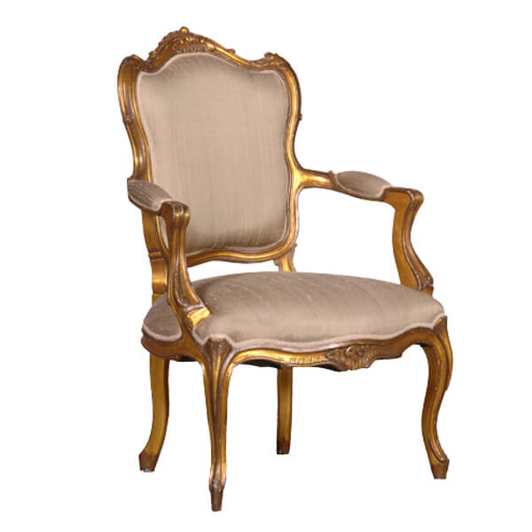 Antique Gilded Dining Armchairs