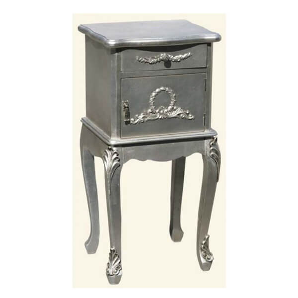 Silver Bedside Table